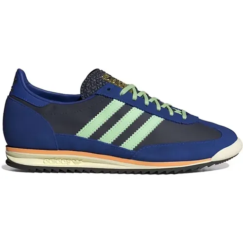Blaue Sneakers aus Nylon und Wildleder , Herren, Größe: 46 EU - Adidas - Modalova