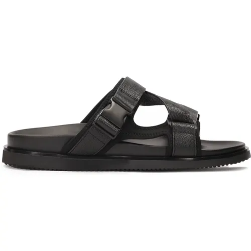 Herren Leder-Sandalen in Schwarz , Herren, Größe: 39 EU - Kazar - Modalova