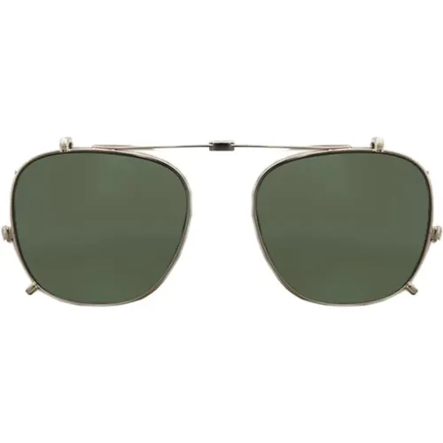 Brooks Gold/Green Folding Sunglasses Frames , unisex, Sizes: 47 MM - Garrett Leight - Modalova