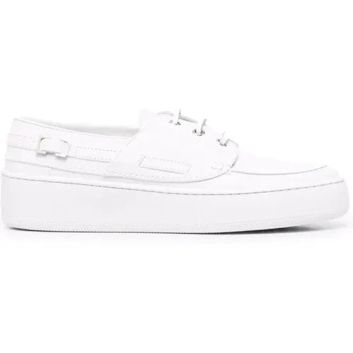 Weiße Leder Low-Top Sneakers , Damen, Größe: 40 EU - Sergio Rossi - Modalova