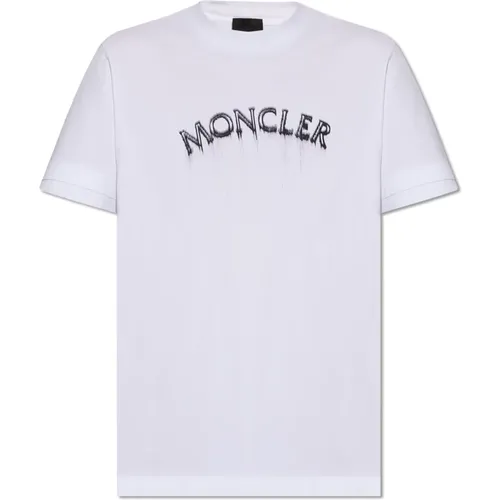 T-Shirt mit Logo , Herren, Größe: S - Moncler - Modalova