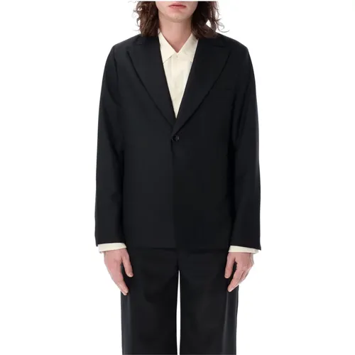 Monobreast Button Jacket , male, Sizes: L, S - Séfr - Modalova
