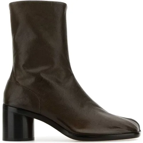 Mud Leder Tabi Stiefel - Maison Margiela - Modalova