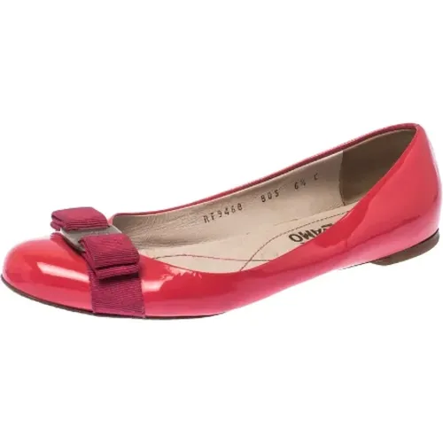 Pre-owned Leather flats , female, Sizes: 4 UK - Salvatore Ferragamo Pre-owned - Modalova