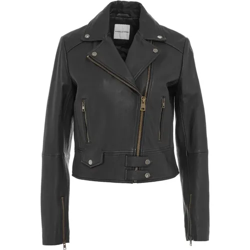 Bikerjacke mit Reißverschluss , Damen, Größe: M - pinko - Modalova