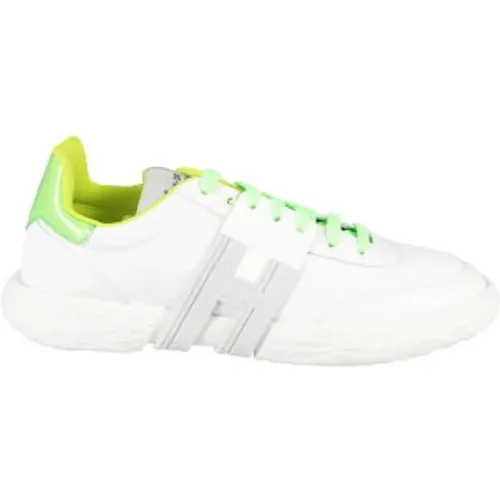 Umweltfreundliche Weiße/Grüne Sneakers Ss23 , Herren, Größe: 41 1/2 EU - Hogan - Modalova