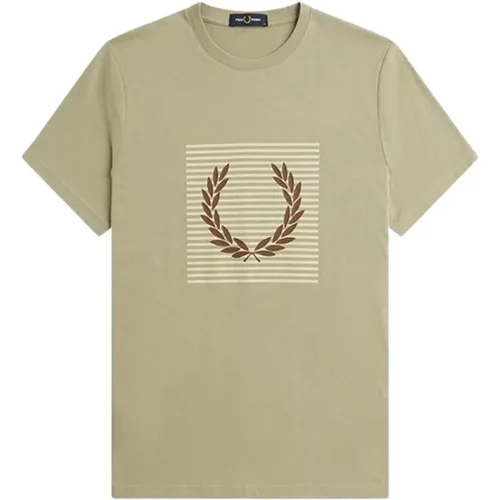 Gestreiftes Laurel Wreath Jersey Shirt , Herren, Größe: L - Fred Perry - Modalova