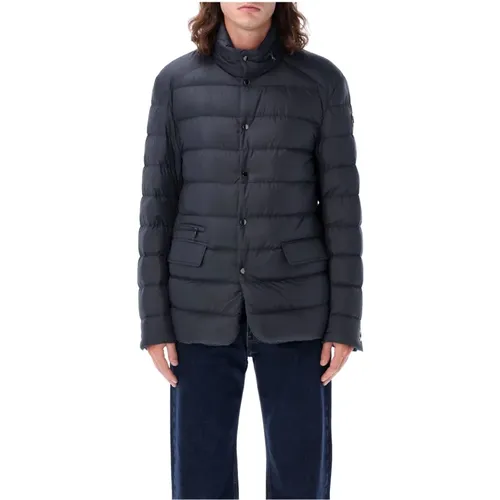 Navy Quilted Outerwear Jacket Aw24 , male, Sizes: 2XL - Moncler - Modalova