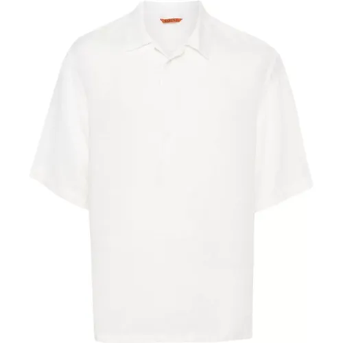 Weiße T-Shirts und Polos Kollektion,Weiße Leinenhemd mit kubanischem Kragen - Barena Venezia - Modalova