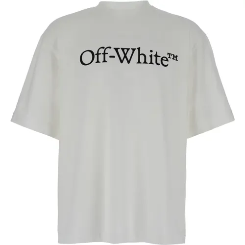 Off , Bookish Skate T-shirts und Polos , Herren, Größe: XL - Off White - Modalova