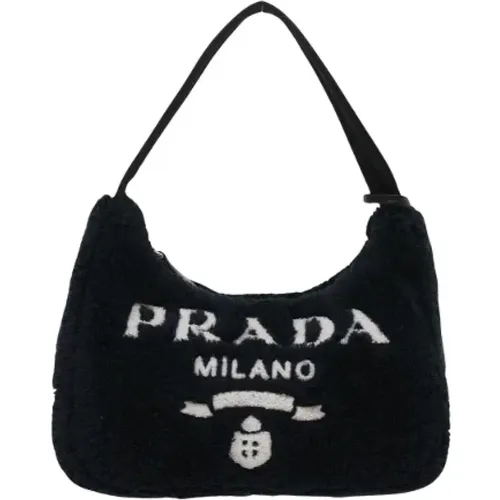 Schwarze Baumwoll Prada Re-edition Tasche - Prada Vintage - Modalova