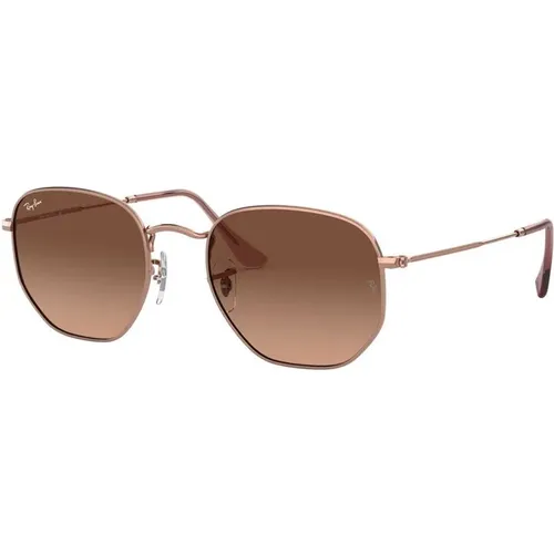 Hexagonal Sunglasses in Copper Brown , unisex, Sizes: 51 MM - Ray-Ban - Modalova