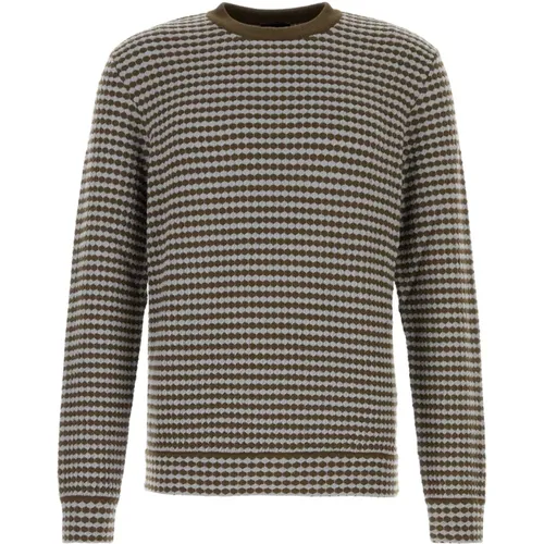 Stilvolle Bestickter Wollmischpullover - Giorgio Armani - Modalova