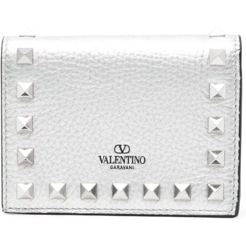 Silver Wallets for Women , female, Sizes: ONE SIZE - Valentino Garavani - Modalova