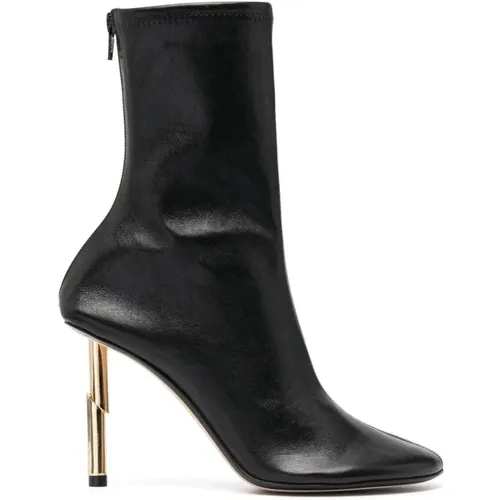 Nappa Leather Heeled Boots , female, Sizes: 5 UK - Lanvin - Modalova