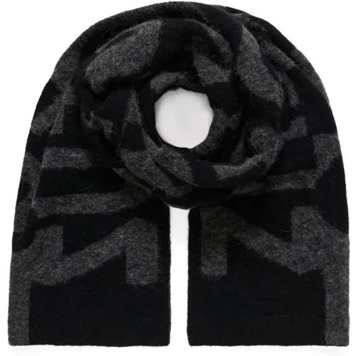 Alphagz Scarf Charcoal Melange/Deepblack , female, Sizes: ONE SIZE - Gestuz - Modalova