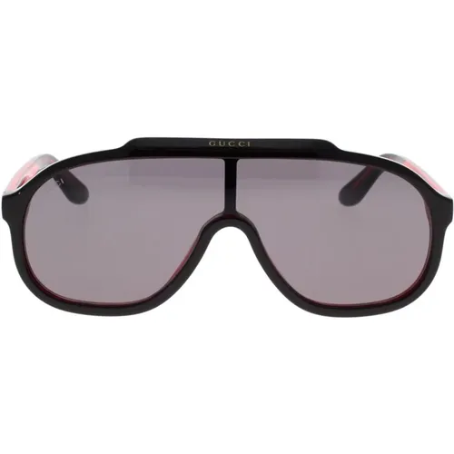 Trendige Oversize Sonnenbrille für Herren , Herren, Größe: ONE Size - Gucci - Modalova