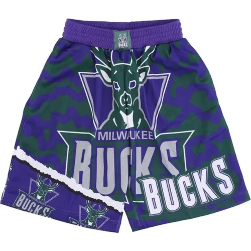 Basketball -Shorts NBA Jumbotron 2.0 Mesh Short Hardwood Classics Milbuc , Herren, Größe: XL - Mitchell & Ness - Modalova