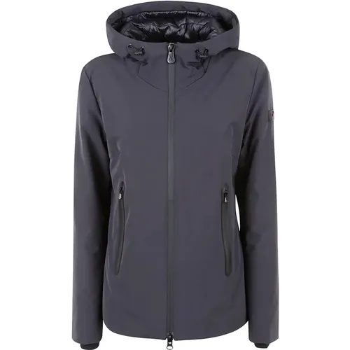 Blaue Kurze Steppjacke , Damen, Größe: S - Peuterey - Modalova