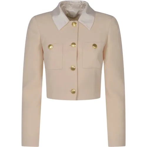 Tweed Boucle Cropped Jacket with Collar , female, Sizes: 2XS, 3XS - Alessandra Rich - Modalova
