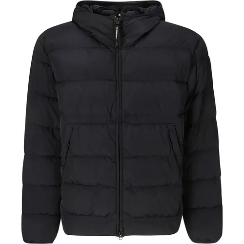 Short Down Jacket with Hood and Zip Pockets , male, Sizes: L, M, S, XL - C.P. Company - Modalova