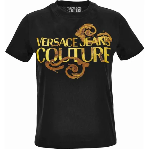 Modische T-Shirts und Polos , Damen, Größe: S - Versace Jeans Couture - Modalova