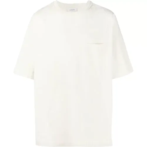 Boxy T-Shirt Misty Ivory , male, Sizes: S, M - Lemaire - Modalova