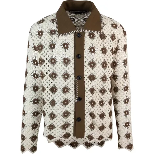 Knit Cotton Brown Shirt , male, Sizes: M, L - Andersson Bell - Modalova