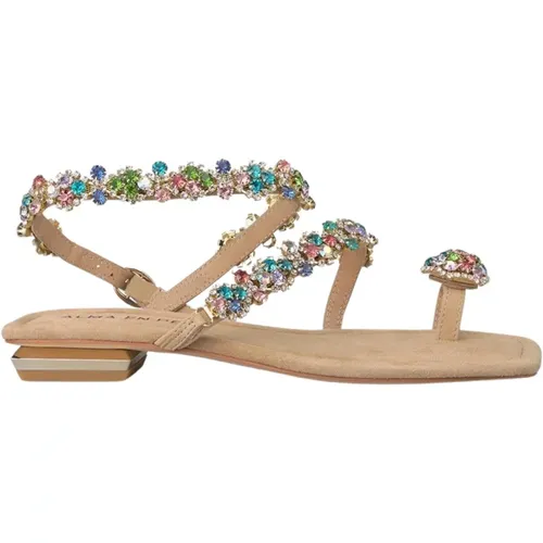 Sparkling Toe Sandal , female, Sizes: 4 UK, 7 UK, 5 UK, 3 UK, 6 UK - Alma en Pena - Modalova