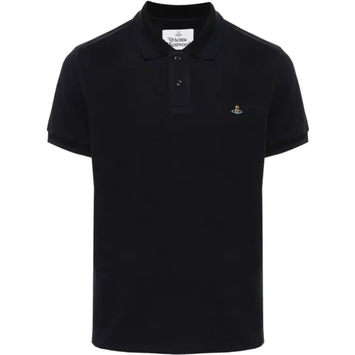 Blau Gestreiftes Poloshirt , Herren, Größe: S - Vivienne Westwood - Modalova