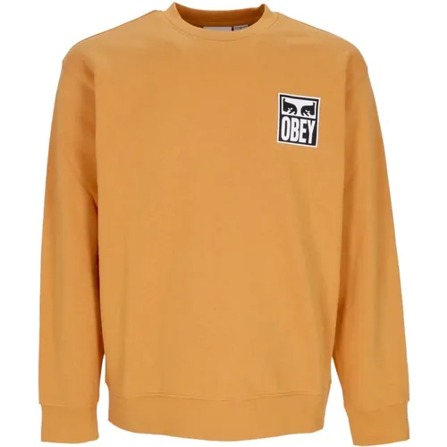 Leichter Crewneck Sweatshirt Eyes Icon 2 , Herren, Größe: XL - Obey - Modalova