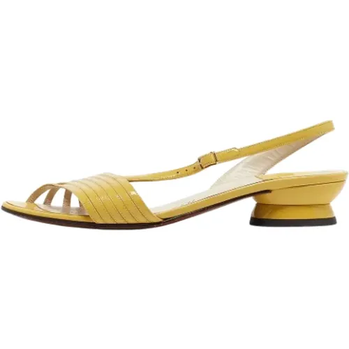 Pre-owned Leather sandals , female, Sizes: 6 1/2 UK - Salvatore Ferragamo Pre-owned - Modalova