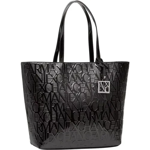 Schwarze Shopper Tasche Modernes Minimalistisches Design - Armani Exchange - Modalova