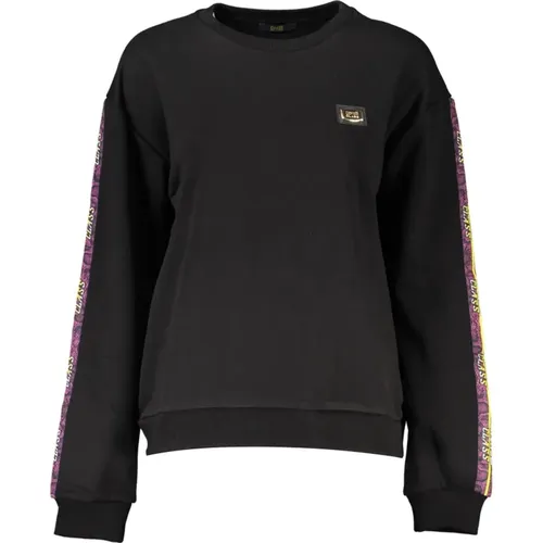 Brushed Cotton Sweater with Logo Print , female, Sizes: 2XL, S, XL, L - Cavalli Class - Modalova