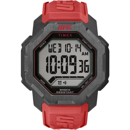 UFC Knockout Digital Quartz Watch , male, Sizes: ONE SIZE - Timex - Modalova