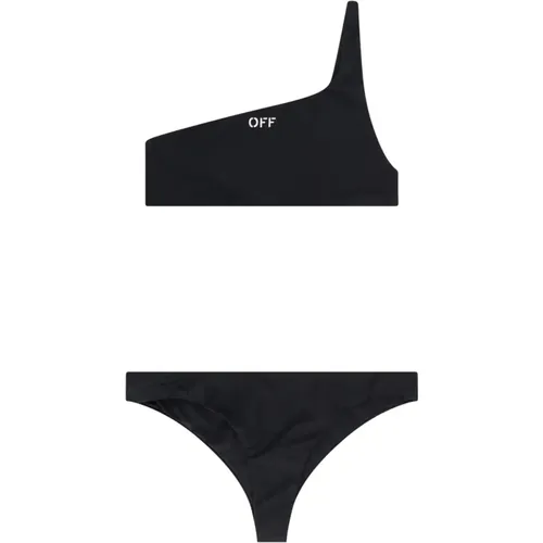 Embroidered Logo Bikini , female, Sizes: S, L, XS, M - Off White - Modalova