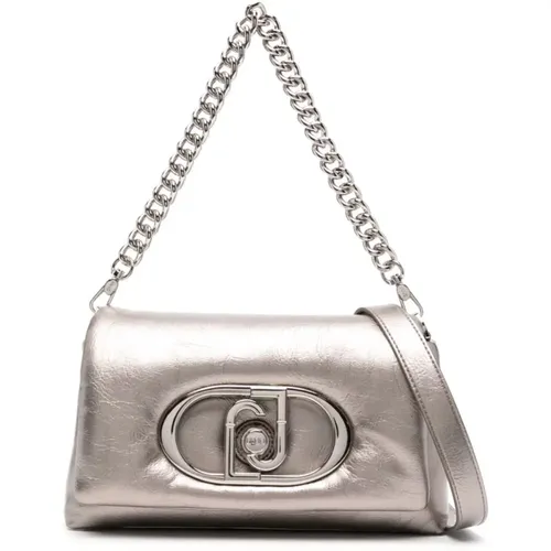 Geknitterte Metallic-Schultertasche , Damen, Größe: ONE Size - Liu Jo - Modalova