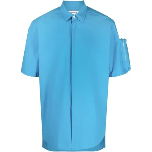 Cotton Shirt with Zip Pocket , male, Sizes: S - Ambush - Modalova