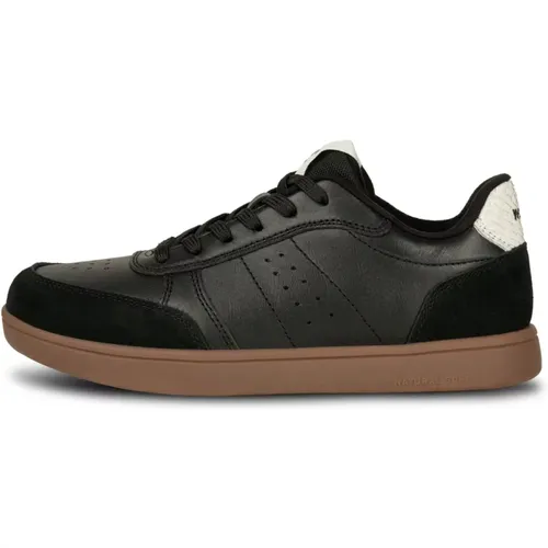 Classic Leather Sneaker with Materials , female, Sizes: 4 UK, 3 UK - Woden - Modalova