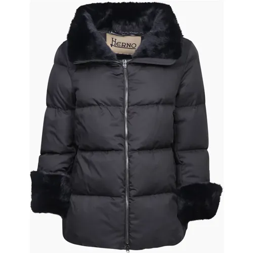 Schwarze Daunenjacke Urbaner Winterstil - Herno - Modalova