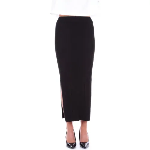 Double Slit Side Logo Skirt , female, Sizes: XS - Calvin Klein - Modalova
