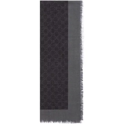 Monogram striped scarf , female, Sizes: ONE SIZE - Gucci - Modalova