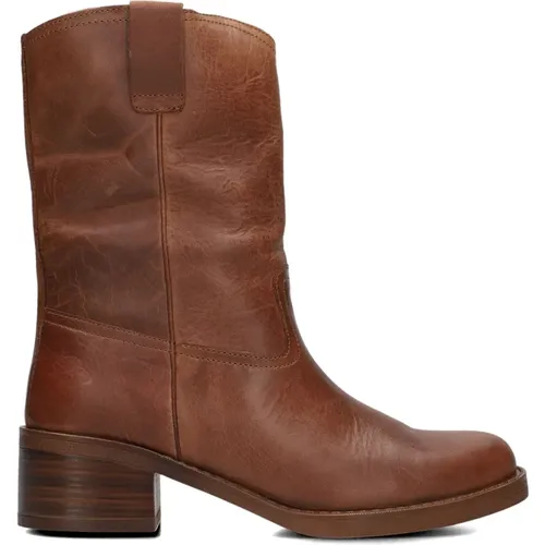 Cognac Hohe Stiefel Stilvoller Herbst , Damen, Größe: 38 EU - Inuovo - Modalova