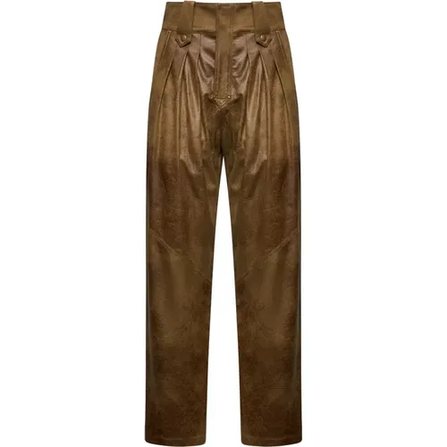 Bronze Faux Suede Trousers , female, Sizes: 2XS, XS, S - Isabel marant - Modalova