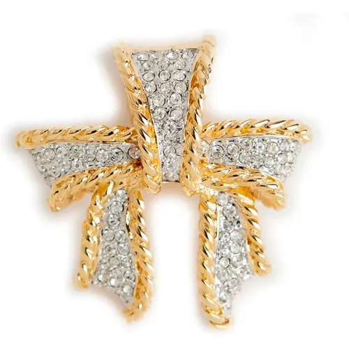 Rystal bow brooche , female, Sizes: ONE SIZE - Kenneth Jay Lane Pre-owned - Modalova