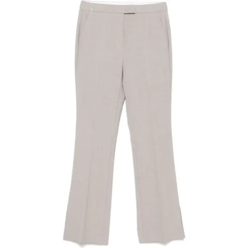 Grey Jersey Textured Tailored Trousers , female, Sizes: 2XL, XL, L - Boss Black - Modalova