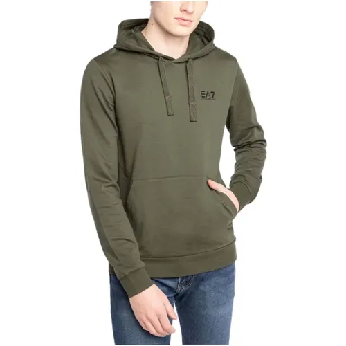 Logo Front Kapuzenpullover , Herren, Größe: XL - Emporio Armani EA7 - Modalova