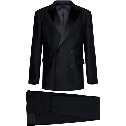 Double-Breasted Dress with Satin Lapel , male, Sizes: 2XL - Dsquared2 - Modalova