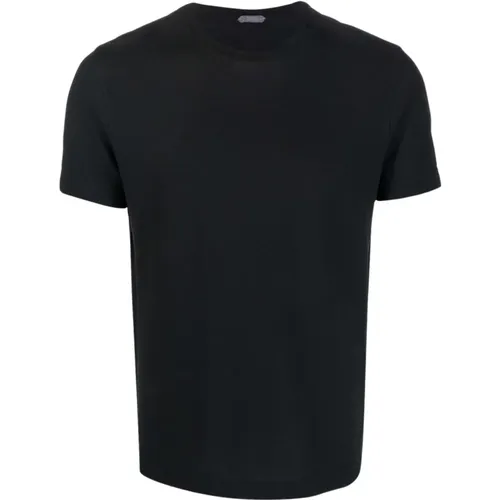 Schwarze T-Shirt und Polo Kollektion , Herren, Größe: 2XL - Zanone - Modalova