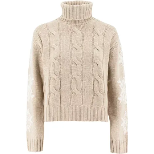 Women's Clothing Turtleneck Nordic Flake 11 Strass Aw23 , female, Sizes: L - MC2 Saint Barth - Modalova